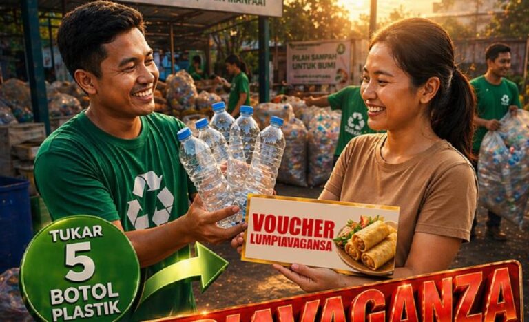 Program tukar botol bekas menjadi lumpia gratis di Semarang hadir dalam rangka HUT ke-479.