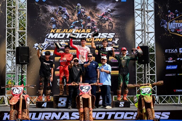 Ivan Valrossi sukses meraih podium perdana Kejurnas MX2 2026 di Bekasi bersama Honda CRF250R.