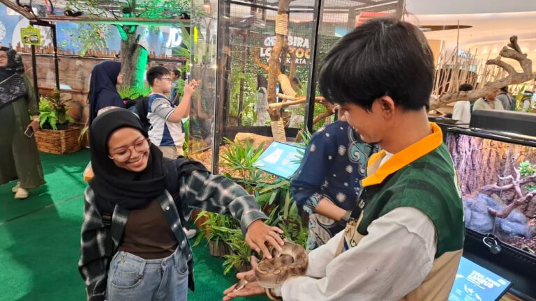Gembira Loka Zoo menghadirkan kebun binatang mini di The Park Semarang dengan 350 ekor satwa dari 52 jenis hewan.