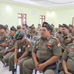 Calon pengurus Satkorwil Banser Jawa Tengah mengikuti pembekalan dan penandatanganan pakta integritas di Ponpes Edi Mancoro, Kabupaten Semarang.