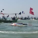 Tradisi Sedekah Laut Bulan Sura di Mangunharjo Semarang kembali digelar dengan larung kepala kambing sebagai simbol syukur