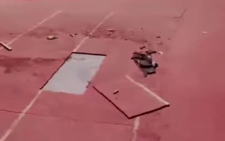 Perbaikan jogging track Tri Lomba Juang (TLJ) Kota Semarang disorot karena terlihat seperti ditambal.