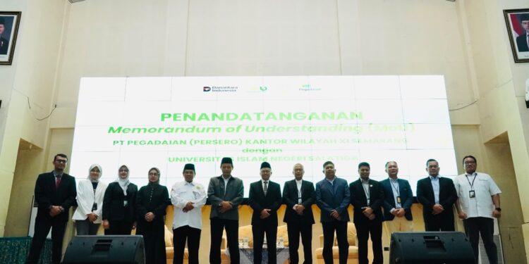 Kerjasama MoU Pegadaian dan UIN Salatiga, Senin (28/9/2026).
