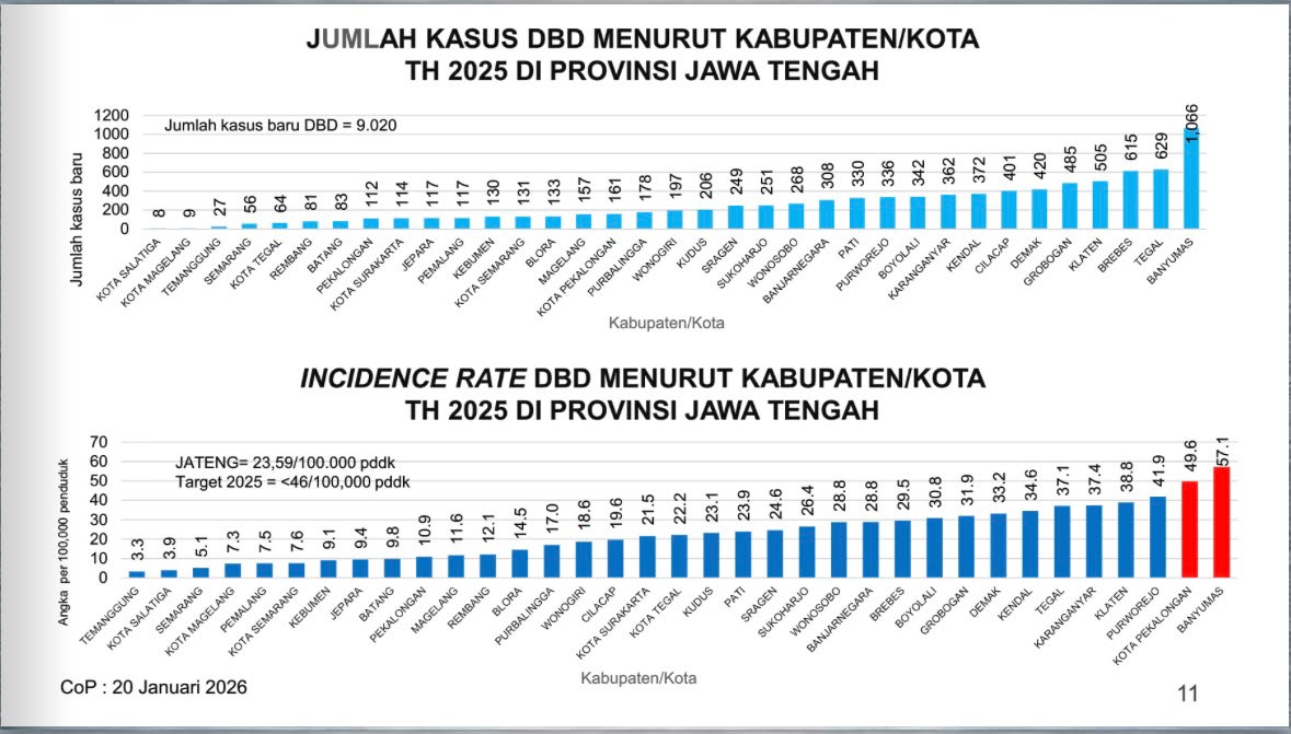 Kasus DBD di Kota Semarang hanya tercatat empat kasus hingga 9 September 2026. Dinkes menyebut program Wolbachia turut menekan risiko penularan, namun warga tetap diminta rutin melakukan PSN saat musim kemarau.